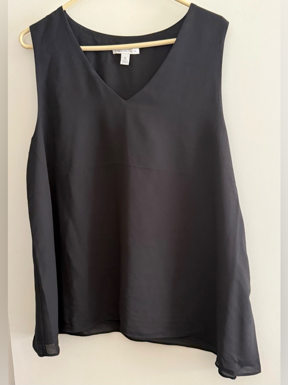 Cato Black Sleeveless swing top size XL.